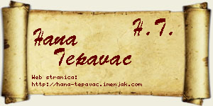 Hana Tepavac vizit kartica